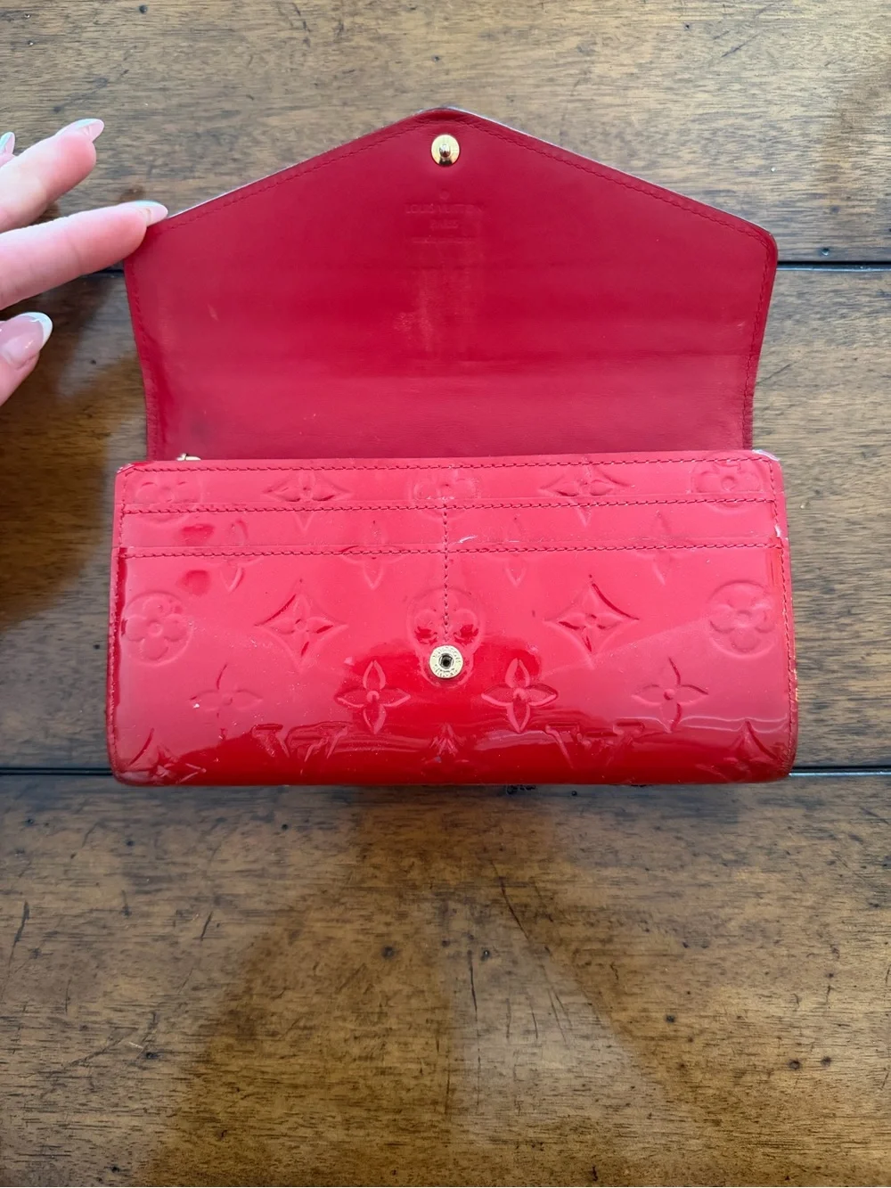 Louis Vuitton Red Patent Wallet